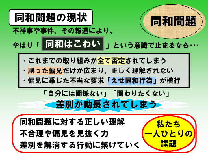 同和問題の現状